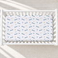 Blue Sky Twinkle - Star Personalized Crib Sheet