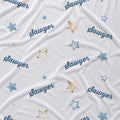 Blue Sky Twinkle - Star Personalized Crib Sheet