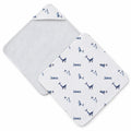 Blue Whales Personalized Hooded Towel for Baby & Kids