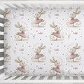 Bunny Ballerina Personalized Crib Sheet