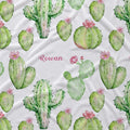 Cactus Blossom Personalized Crib Sheet