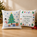 Little Artist Custom Artwork Keepsake Pillow