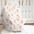 Personalized Christmas Bunny Baby Car Seat Cover