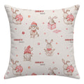 Personalized Bunny’s Christmas Wishes Throw Pillow