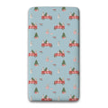 Personalized Christmas truck twin fitted sheet with tree, bunny and presents