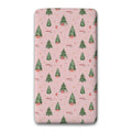 Personalized Christmas tree twin fitted sheet with watercolor ornaments and presents