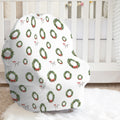 Personalized Christmas Wreath Baby Car Seat Cover
