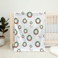 Personalized Christmas Wreath Blanket