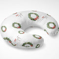 Personalized Christmas Wreath Nursing Pillow Cover