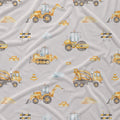 Watercolor Construction Personalized Crib Sheet