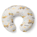 Construction themed personalized nursing pillow cover