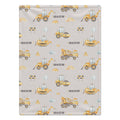 Watercolor Construction Personalized Blanket