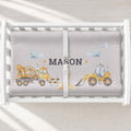 Watercolor Construction Personalized Changing Pad Cover