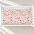 Flamingo Wishes Personalized Crib Sheet | Custom Bedding