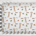 Gentle Giraffe Personalized Crib Sheet | Custom Bedding