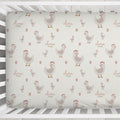 Hen & Blossoms Personalized Baby Girl Crib Sheet