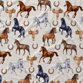 Personalized Horse Beach Towel – Watercolor Western Design