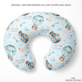 Personalized Hot Air Balloon Nursing Pillow Cover – Up, Up & Away
