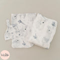 Monochrome Watercolor Bunny Blanket