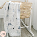 Monochrome Watercolor Bunny Blanket