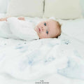 Monochrome Watercolor Polar Bear Baby Blanket