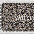 Safari Spots Personalized Leopard Print Crib Sheet