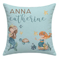 personalized mermaid throw pillow