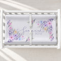 Pastel Watercolor Wildflowers Personalized Changing Pad Cover