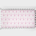 Personalized Blush Ballerina Crib Sheet
