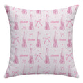 Personalized Blush Ballerina Throw Pillow