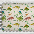 Personalized dinosaur crib sheet
