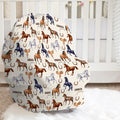 Personalized Horse Baby Car Seat Cover