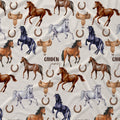 Personalized Horse Beach Towel – Watercolor Western Design