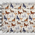 Personalized Horse Crib Sheet – Watercolor Western Nursery Bedding