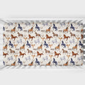 Personalized Horse Crib Sheet – Watercolor Western Nursery Bedding