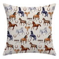 Personalized Horse Throw Pillow – Watercolor Western Decor