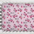 Pink Fire Trucks Personalized Crib Sheet