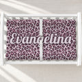 Blush Safari Spots Personalized Pink Leopard Changing Pad Cover
