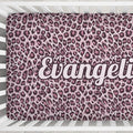 Blush Safari Spots Personalized Pink Leopard Print Crib Sheet