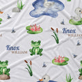 Pond Friends Personalized Crib Sheet