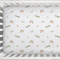 Rainbows & Butterflies Personalized Crib Sheet
