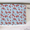 Red Fire Trucks Personalized Changing Pad Cover