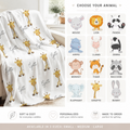 Safari Animals Personalized Blanket