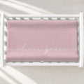 Blush Pink Signature Script Personalized Name Changing Pad Cover