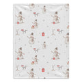Personalized Snowman Christmas Blanket