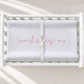 Swirly Personalized Changing Pad Cover