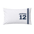 Varsity Stripe Personalized Name & Number Pillowcase