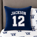 Varsity Name & Number Personalized Throw Pillow