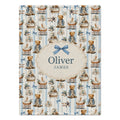 Vintage Teddy Bear Personalized Baby Blanket by Caiden Designs