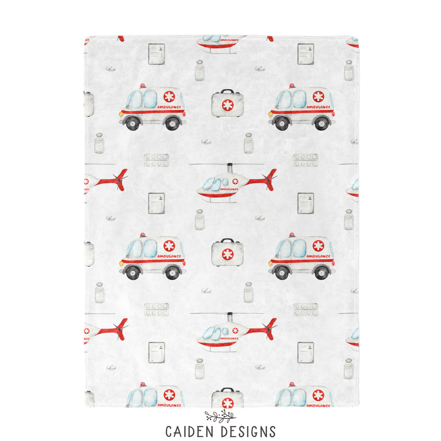 Ambulance Personalized Blanket